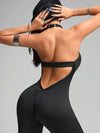 ZASUWA Female Sexy Backless Deep V Back Jumpsuit