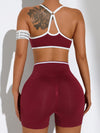 ZASUWA Female Contrast Color Stripe Short Tracksuit
