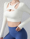 ZASUWA Female Solid Color Hollow Out Long Sleeves