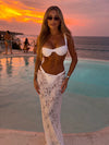 ZASUWA Female Mesh Lace 3-Pieces Bikini Set