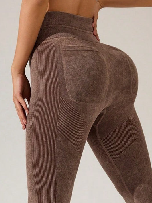 ZASUWA Female Seamless Tie-Dye Printed Leggings
