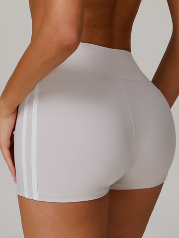 ZASUWA Female Contrast Color Stripes High-rise Shorts