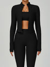 ZASUWA Female Ribbed 3-Pieces Short Traksuit