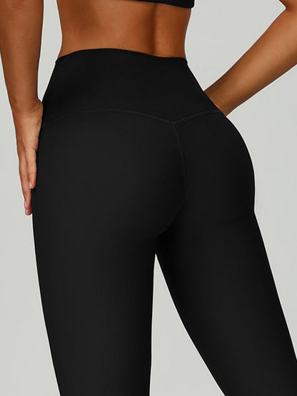 Ribbed High-rise Leggings