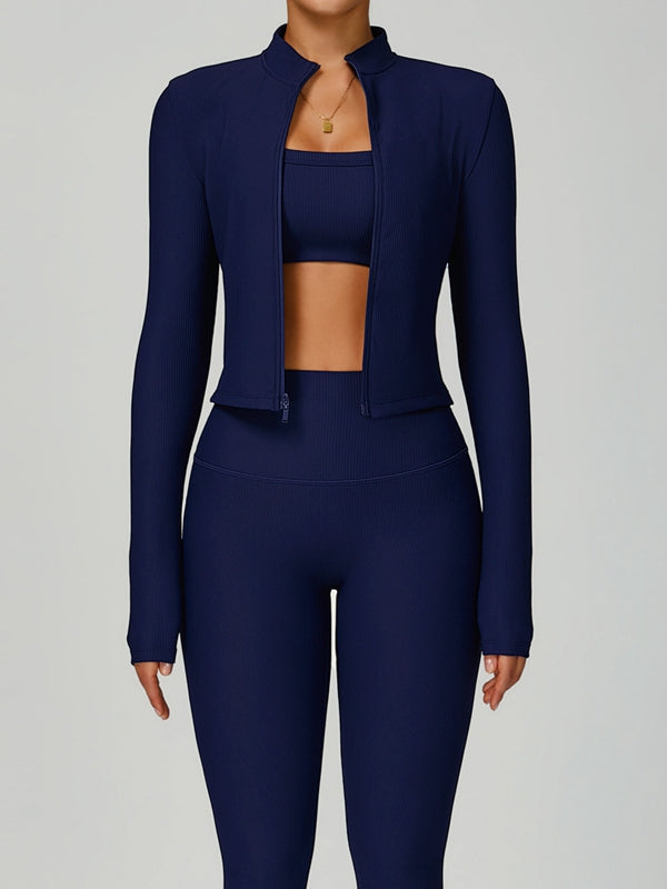 Ribbed 3-Pieces Short Traksuit