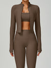ZASUWA Female Ribbed 3-Pieces Short Traksuit