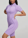 ZASUWA Female Sexy Backless Zipper Scrunch Bum Jumpsuit