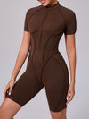 ZASUWA Female Sexy Backless Zipper Scrunch Bum Jumpsuit
