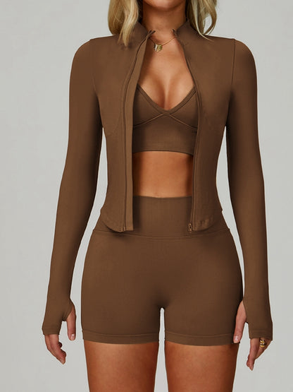 Deep V Back Seamless High-rise Leggings
