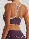 ZASUWA Female Contrast Color Stripes Sports Bras