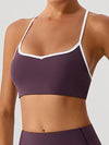 ZASUWA Female Contrast Color Stripes Sports Bras