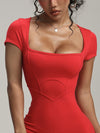 ZASUWA Female Square Colloar Corset Romper