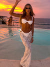 ZASUWA Female Mesh Lace 3-Pieces Bikini Set