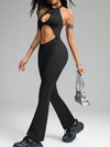 ZASUWA Female Sexy Backless Deep V Back Jumpsuit