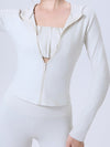 ZASUWA Female Faux Leather Zipper With Hat Jacket