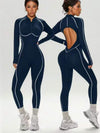 Backless Zipper Jumpsuit