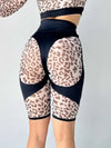 🖤ZASUWA Female Sheer Mesh Leopard  Push Up Leggings