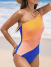 ZASUWA Female Sexy Contrast Color Cross Back One Piece