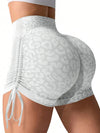 ZASUWA Female Leopard Print Adjustable Straps Shorts