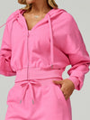 ZASUWA Female Feleece Pocket Casual Zipper Hoodie