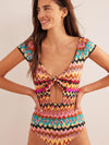 ZASUWA Female Sexy Print Hollow Out One Piece