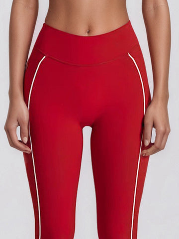 ZASUWA Female Contrast Color Stripes Pocket Leggings