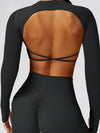 ZASUWA Female Cross Back Backless Long Sleeves