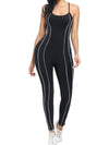 ZASUWA Female Contrast Color Stripes Skinny Jumpsuit