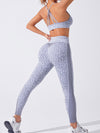 ZASUWA Female Leopard Print Cross Back Tracksuit