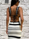 ZASUWA Female Sexy Fishnet Stripes 2-Pieces Cover-up Without Bikini