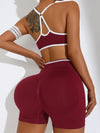 ZASUWA Female Contrast Color Stripe Short Tracksuit