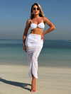 ZASUWA Female Unique Sheer Mesh 3-Pieces Bikini Set