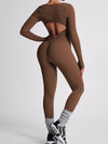 ZASUWA Female Backless Ribbed Jumpsuit
