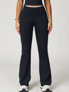 ZASUWA Female Contrast Color Stripe High-rise Flare Leggings