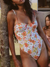 ZASUWA Female Flower Print Cutout One Piece