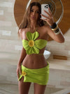 ZASUWA Female Flower 3-Pieces Bikini Set