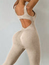 ZASUWA Female Sexy Tie Dye Backless Jumpsuit