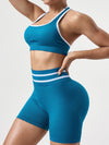 ZASUWA Female Contrast Color Stripes Short Tracksuit