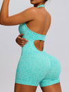 ZASUWA Female Leopard Print Hollow Out Romper