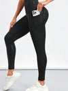ZASUWA Female Sexy Faux Leather Leopard Print Pocket Leggings