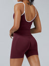 ZASUWA Female Stripes Seamless High-rise Short Tracksuit