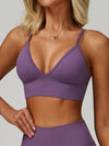 ZASUWA Female Deep V Back Seamless High-rise Short Tracksuit