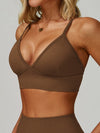 ZASUWA Female Deep V Back Seamless High-rise Short Tracksuit
