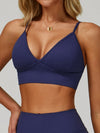 ZASUWA Female Deep V Back Seamless High-rise Short Tracksuit