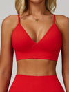 ZASUWA Female Deep V Back Seamless High-rise Short Tracksuit