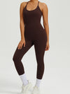 ZASUWA Female Backless U Collar Jumpsuit