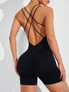 ZASUWA Female Cross Back Hollow Out Romper