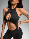 ZASUWA Female Sexy Backless Deep V Back Jumpsuit