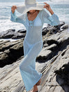 ZASUWA Female Sexy Fishnet Backless Without Bikini Set Cover-up Dress