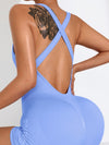 ZASUWA Female Cross Back Letter Print Romper